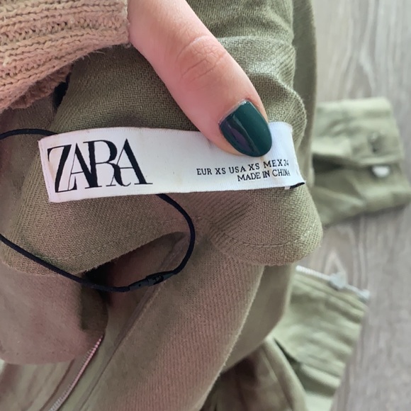 Zara Green Zip Up Jacket - Picture 6 of 6